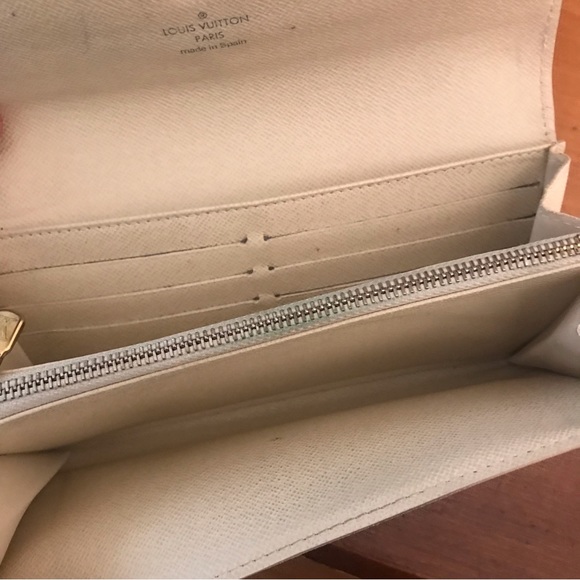 Louis Vuitton VTG Damier Azur White Sarah Long Wallet 04 - Picture 5 of 10